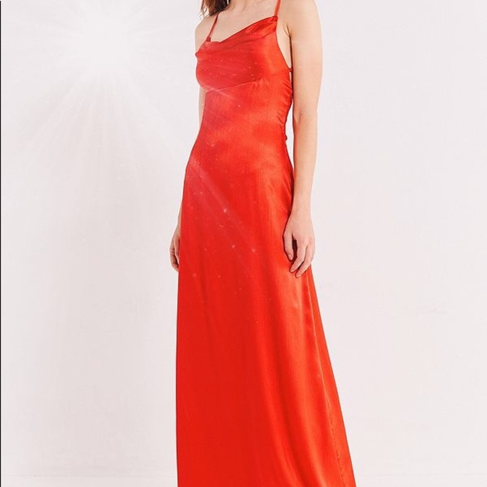 Urban Outfitters Cowl Neck Silk Maxi Dress